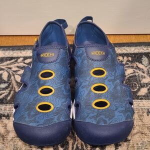 Keen Kids Blue Sandals with Yellow Accents